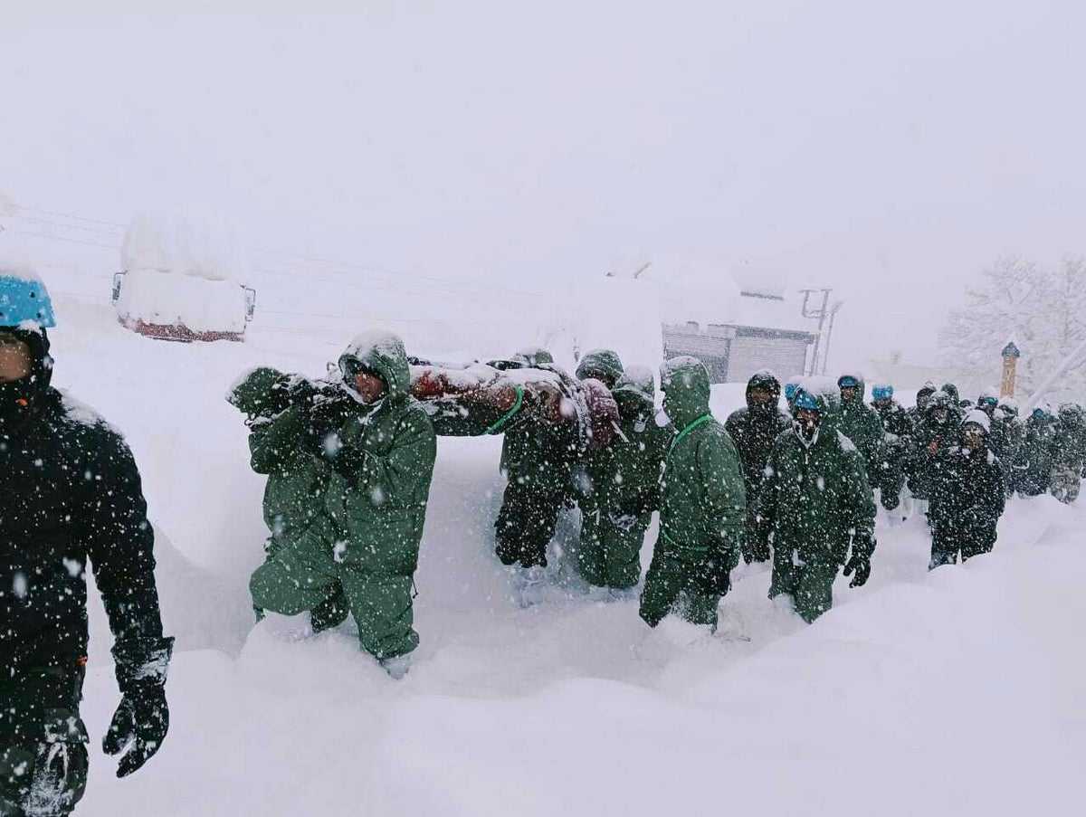 At least 41 workers are trapped after being swept away by an avalanche in northern India