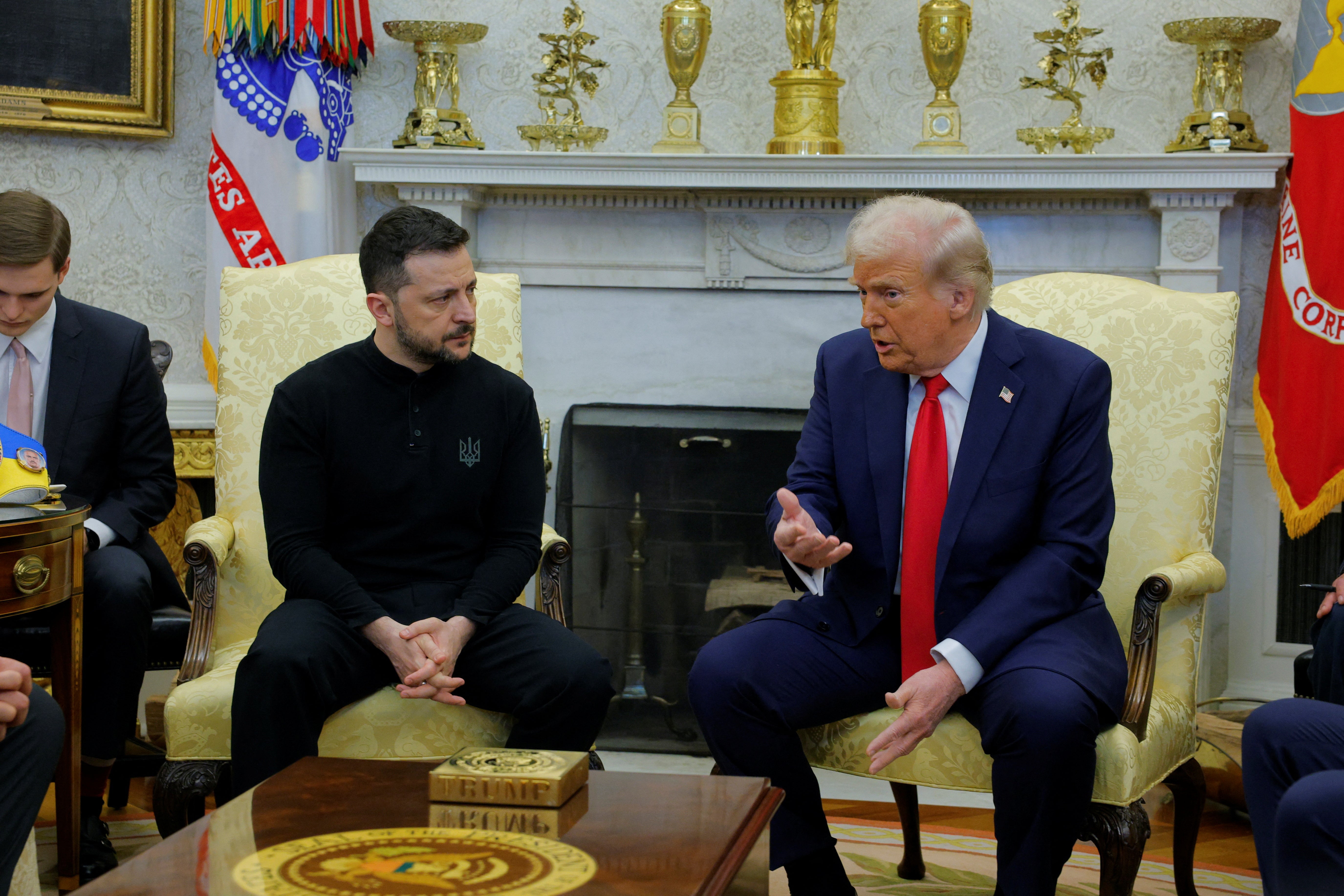 Ukrainian President Volodymyr Zelensky meets with President Donald Trump in the Oval Office