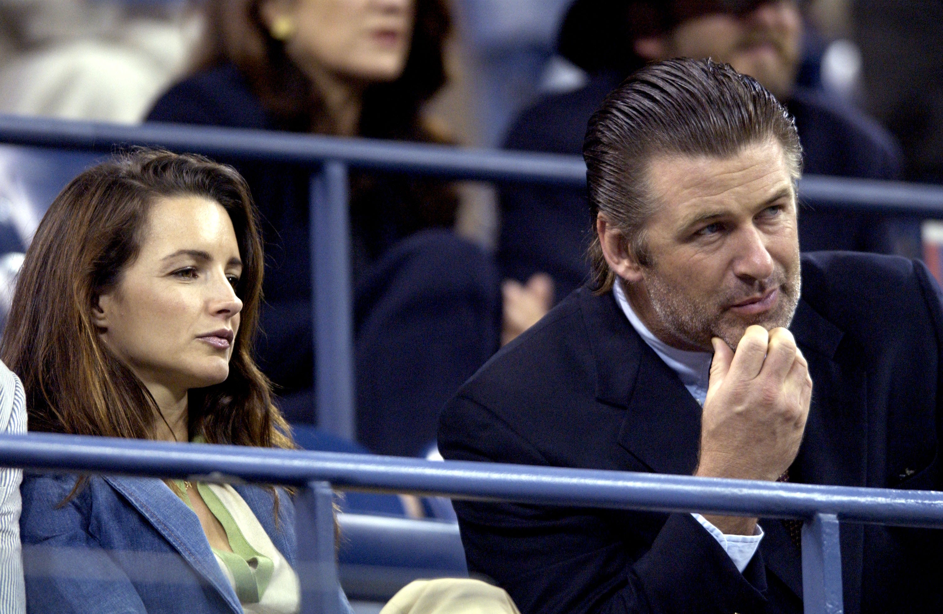 Kristin Davis and Alec Baldwin at the US Open together in 2001