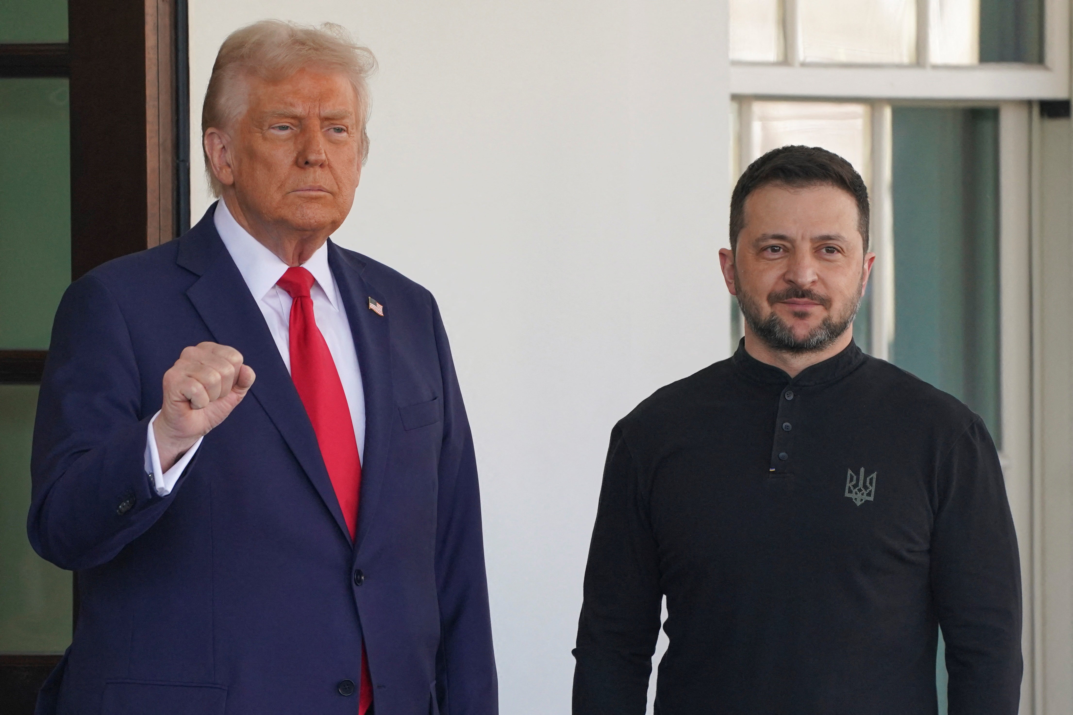 Donald Trump greeted Volodymyr Zelensky at the White House in Washington on Friday - the meeting did not go well