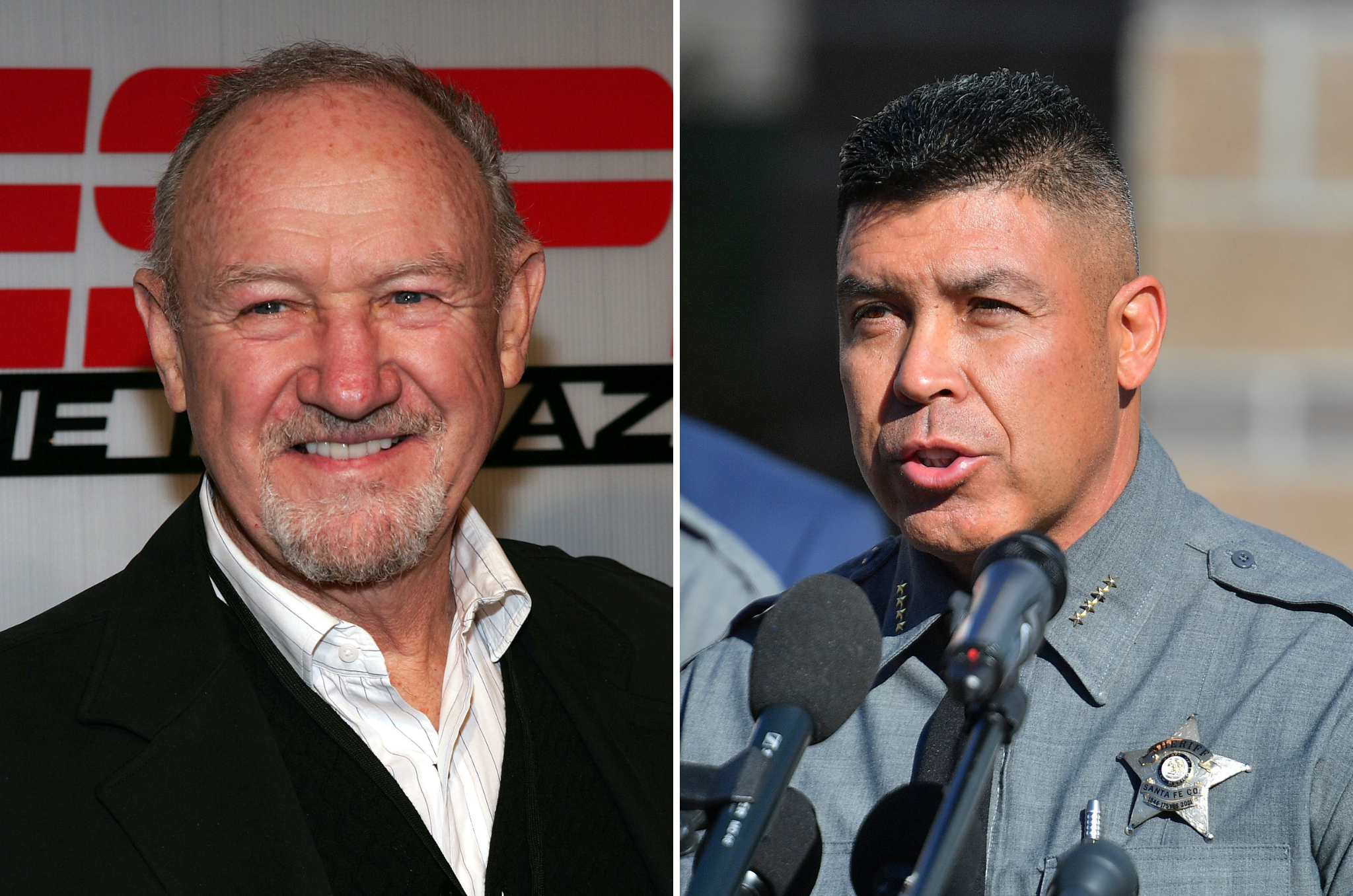 Santa Fe County Sheriff Adan Mendoza (right) said Gene Hackman and his wife appeared to have been dead 'several days' or even ‘weeks' before they were found