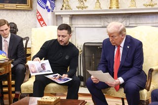 President Volodymyr Zelensky thanked President Donald Trump in Oval office