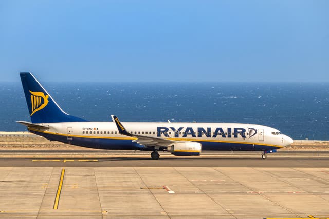 <p>A Ryanair Boeing 737-8AS at Tenerife south airport during take off (file photo)</p>