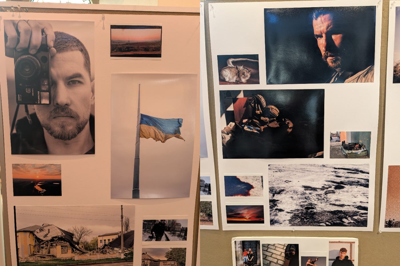 Photographs taken by a Ukrainian soldier who was killed earlier this year will be on display in Hampshire until Sunday (Bridge to Unity/PA)