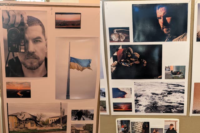 Photographs taken by a Ukrainian soldier who was killed earlier this year will be on display in Hampshire until Sunday (Bridge to Unity/PA)