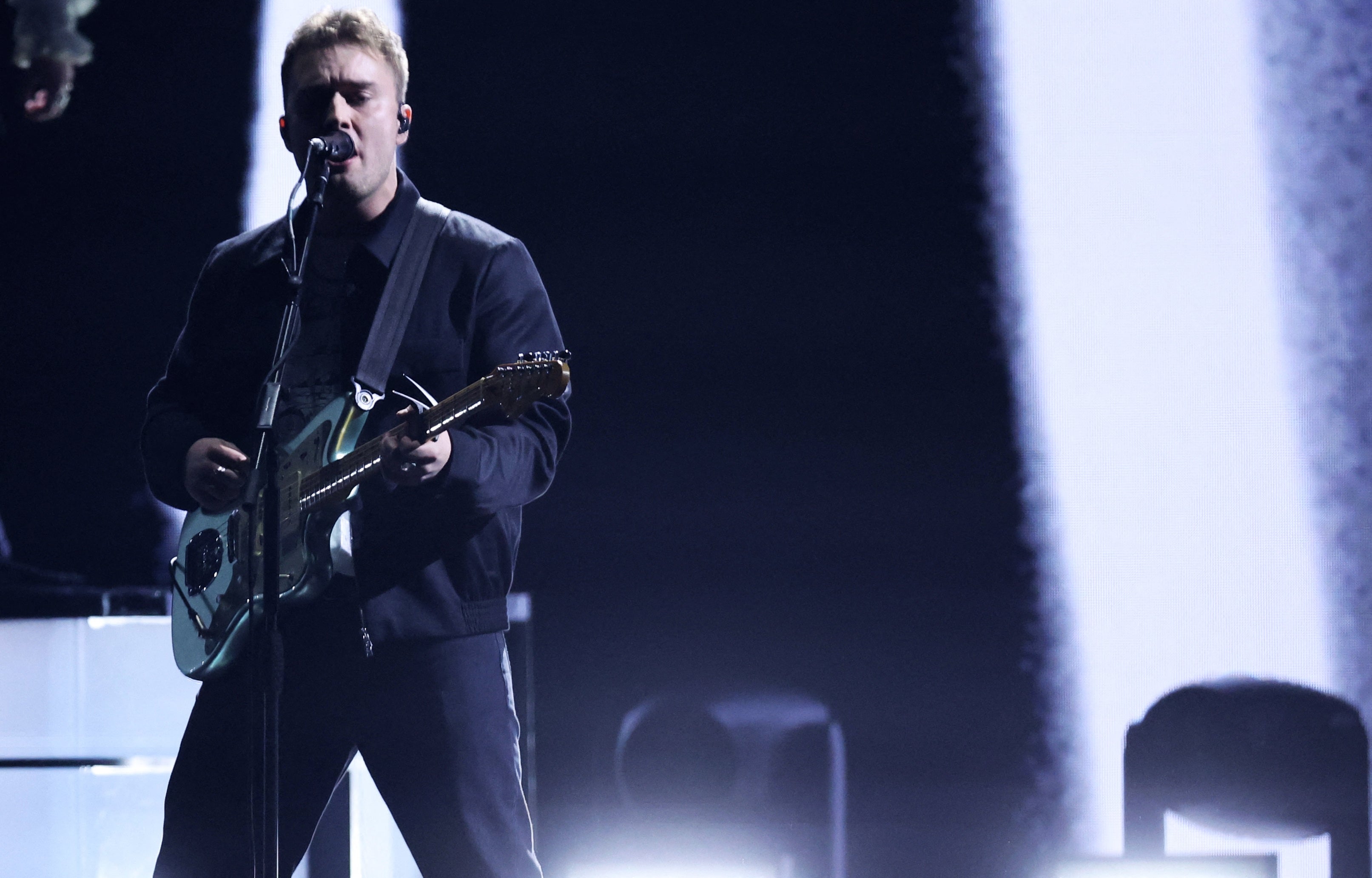 <p>Sam Fender performs at the Brits earlier this year</p>