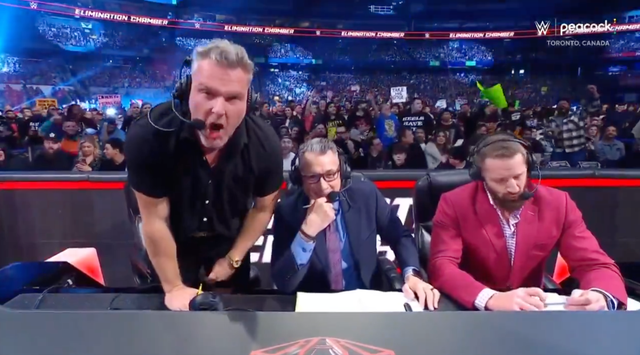 <p>Pat McAfee at WWE Elimination Chamber</p>