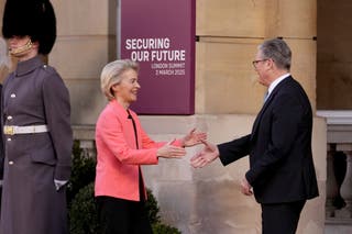 European Commission president Ursula von der Leyen arrives at Lancaster House