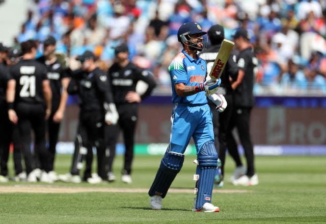<p>Virat Kohli fell cheaply during the Group A fixture in Dubai</p>