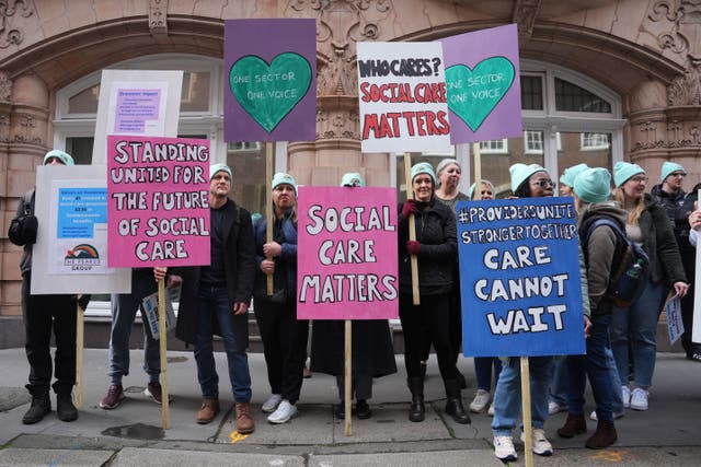 <p>The findings come just a fortnight after thousands of social care workers demonstrated outside parliament to warn of financial pressures facing the sector</p>