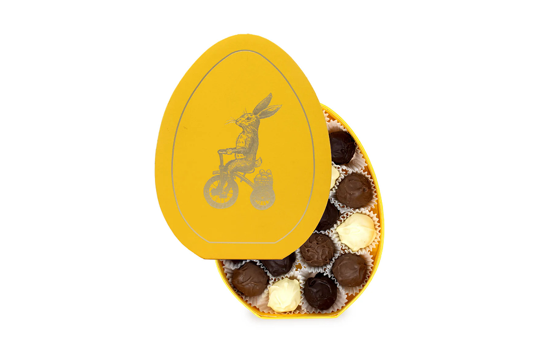 Best Easter eggs IndyBest review Rococo Easter chocolate box with milk, dark and white truffles, alcohol free