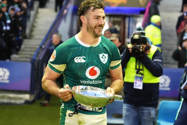 Ireland captain Caelan Doris faces a fitness battle ahead of France’s visit to Dublin (Andrew Milligan/PA)