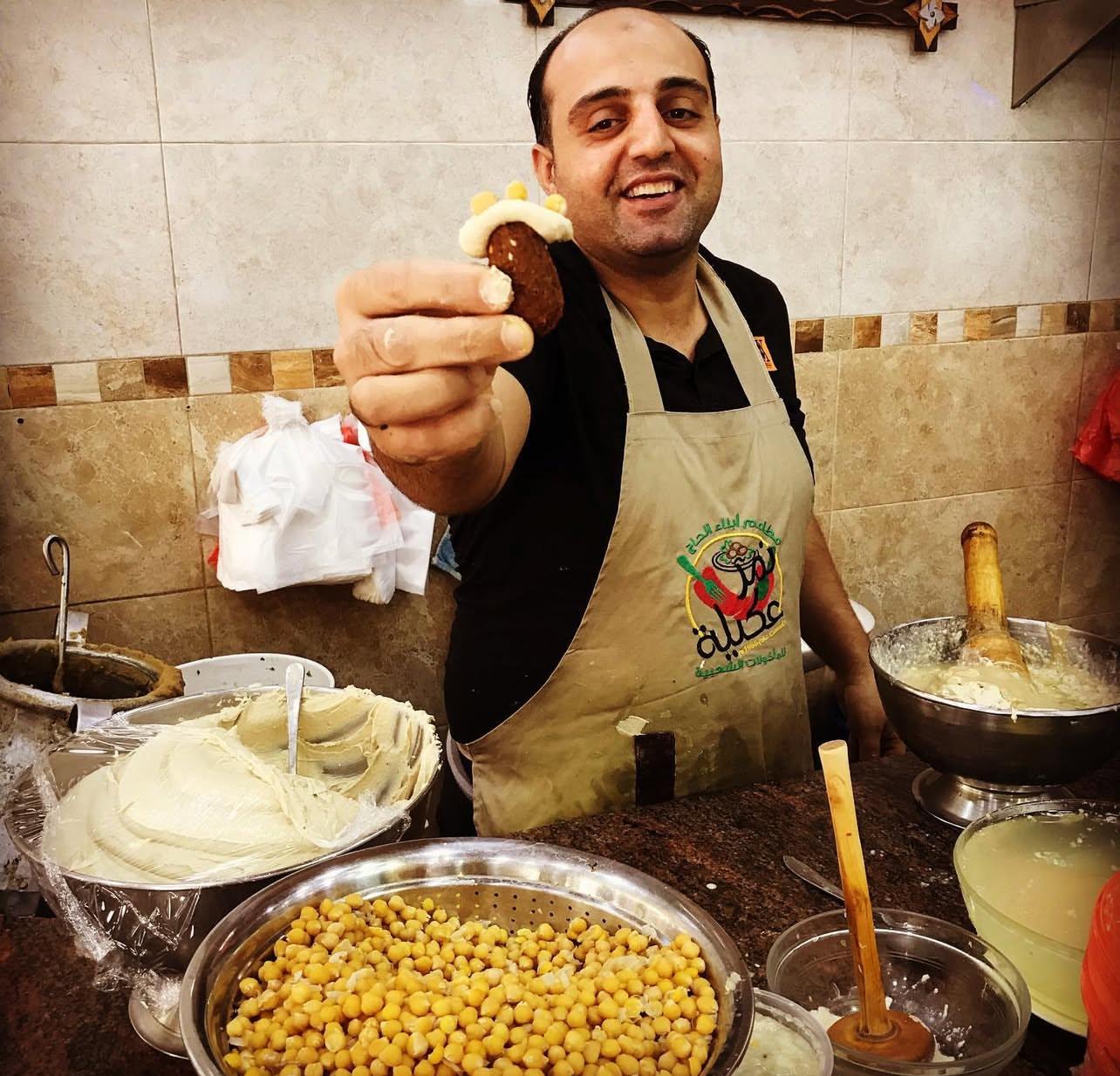 A famous falafel and hummus shop, now destroyed, in Old Gaza City