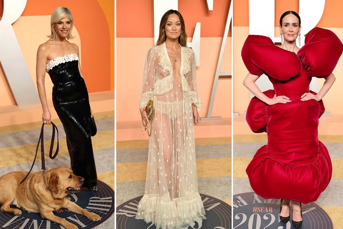 olivia wilde after party dress Olivia Wilde goes braless in totally see-through lace dress at Vanity Fair Oscars party after debuting new boyfriend