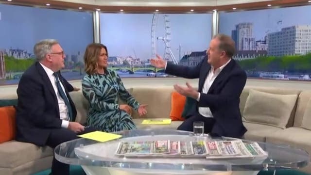 <p>Piers Morgan makes surprise return to GMB with awkward Susanna Reid hug</p>