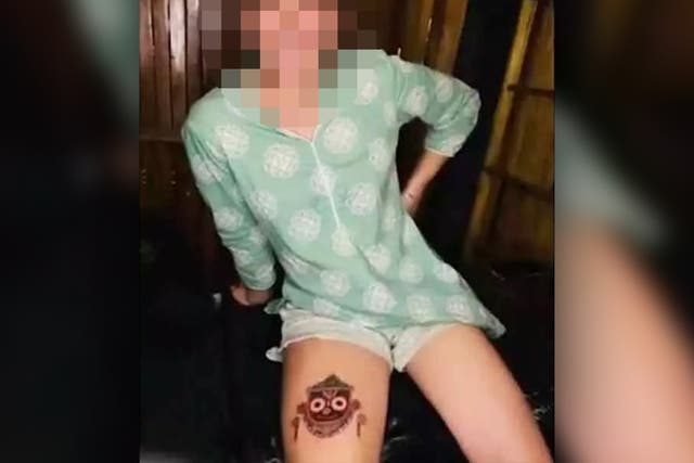 <p>Rocky Ranjan Bisoi had posted a picture of the woman and her tattoo as his WhatsApp status</p>