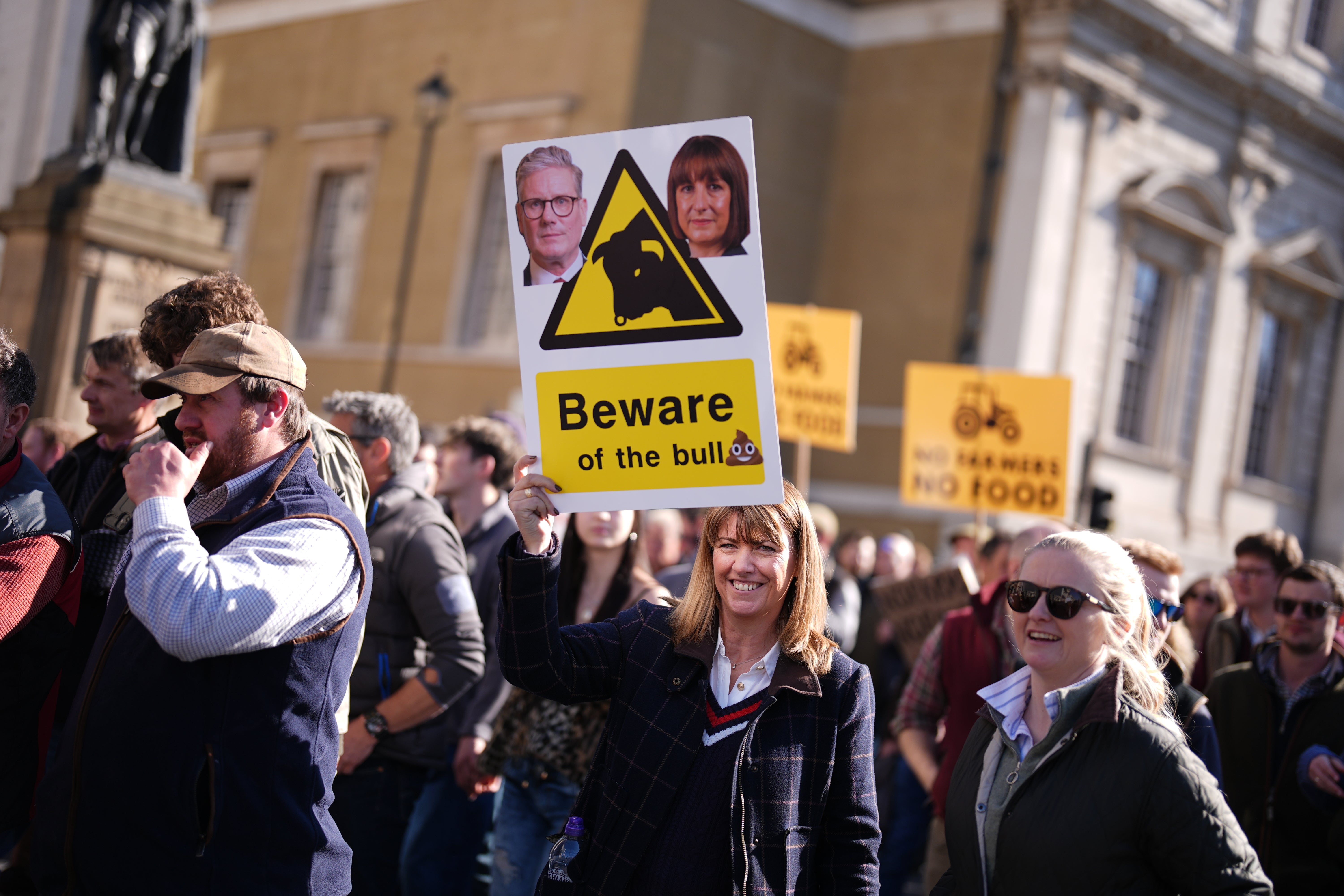 Farmers march on Parliament in Pancake Day protest against inheritance ...