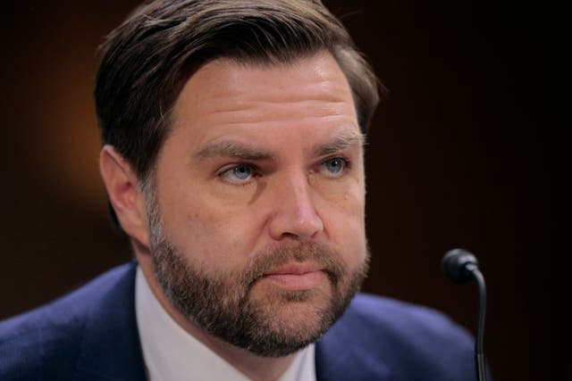 <p>JD Vance during a hearing on Capitol Hill earlier this month</p>