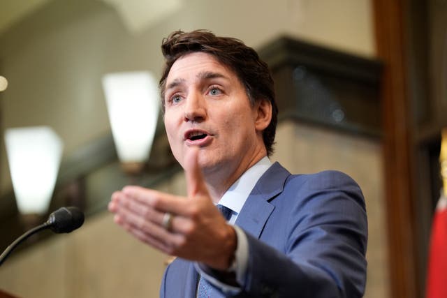 <p>Prime Minister Justin Trudeau holds a news conference on imposed U.S. tariffs in Ottawa on Tuesday, March 4, 2025</p>