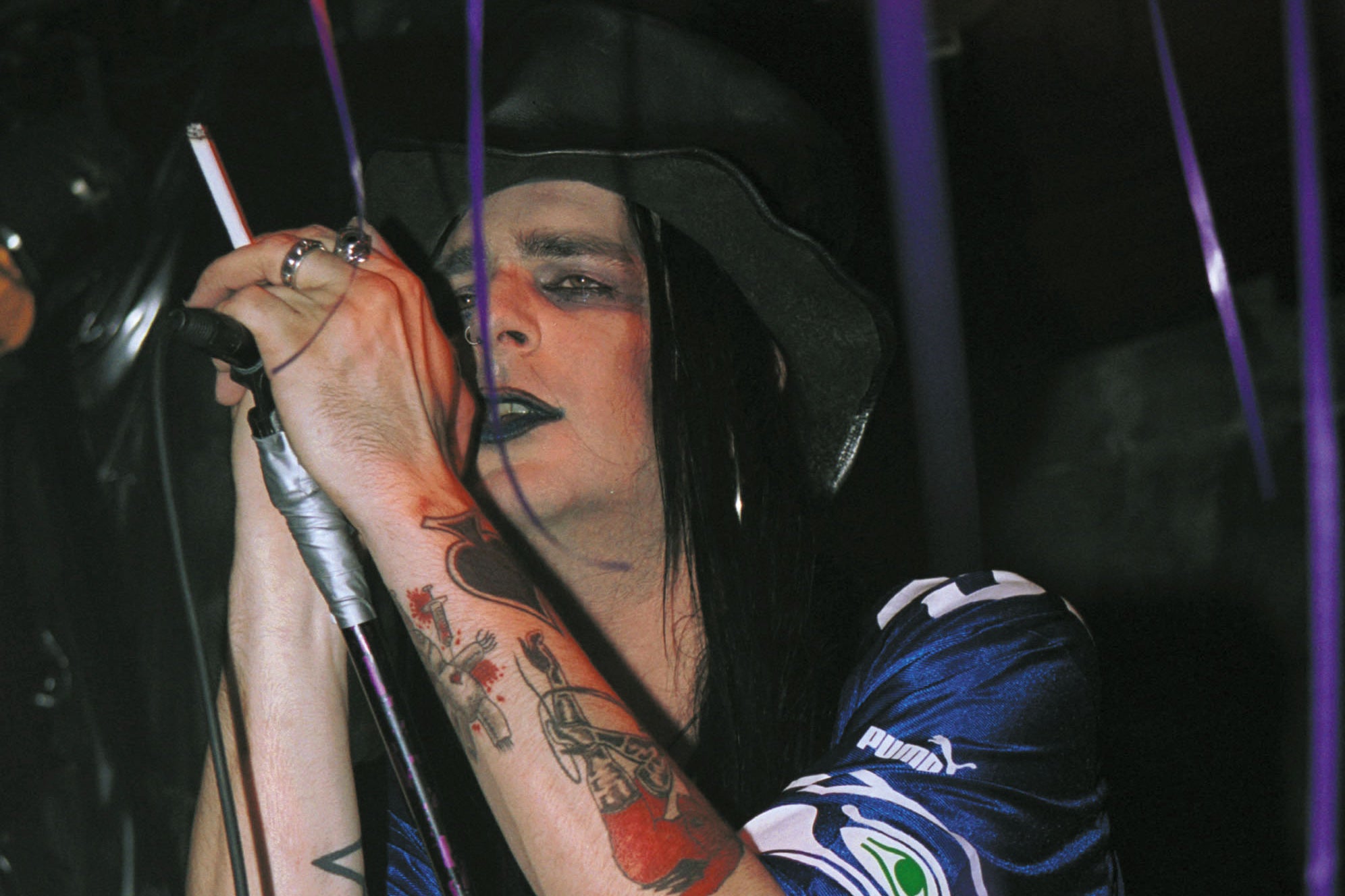 Taime Downe performing with his band Faster Pussycat in West Hollywood in 2001.