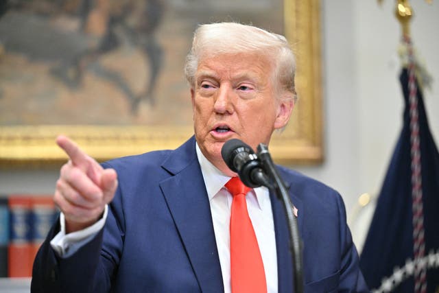 <p>US President Donald Trump speaks in the Roosevelt Room of the White House in Washington, DC, on March 3, 2025</p>