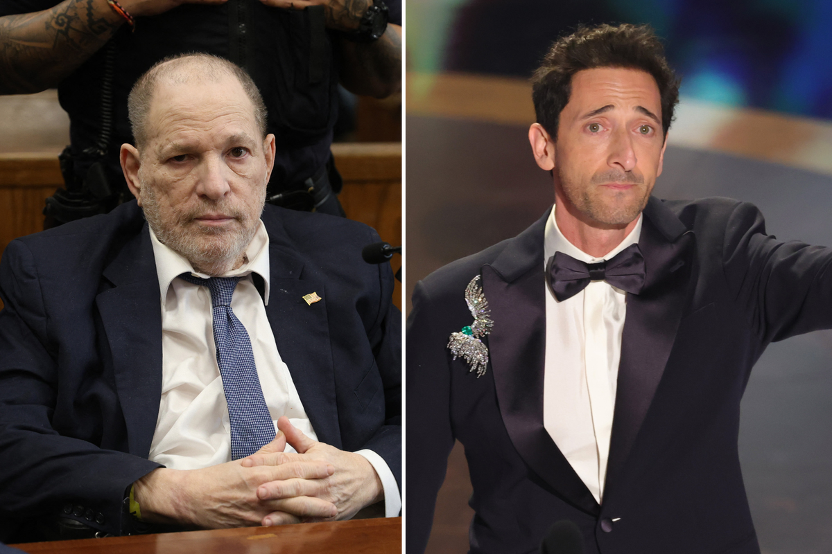 Harvey Weinstein addresses Adrien Brody thanking his kids in Oscars acceptance speech Harvey Weinstein addresses Adrien Brody thanking his kids in Oscars acceptance speech