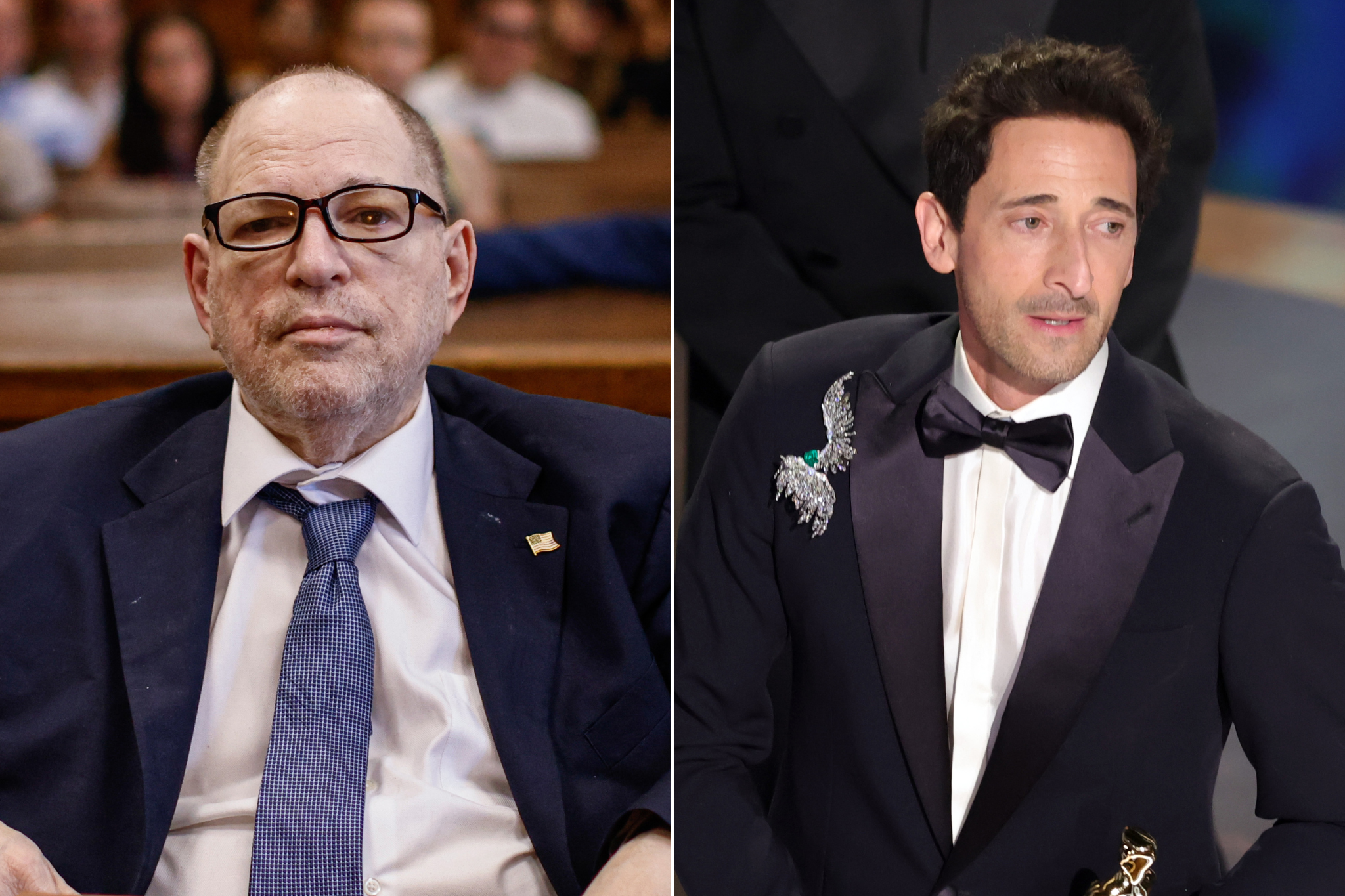 Harvey Weinstein has addressed Adrien Brody mentioning his ex-wife and children in his Oscars acceptance speech