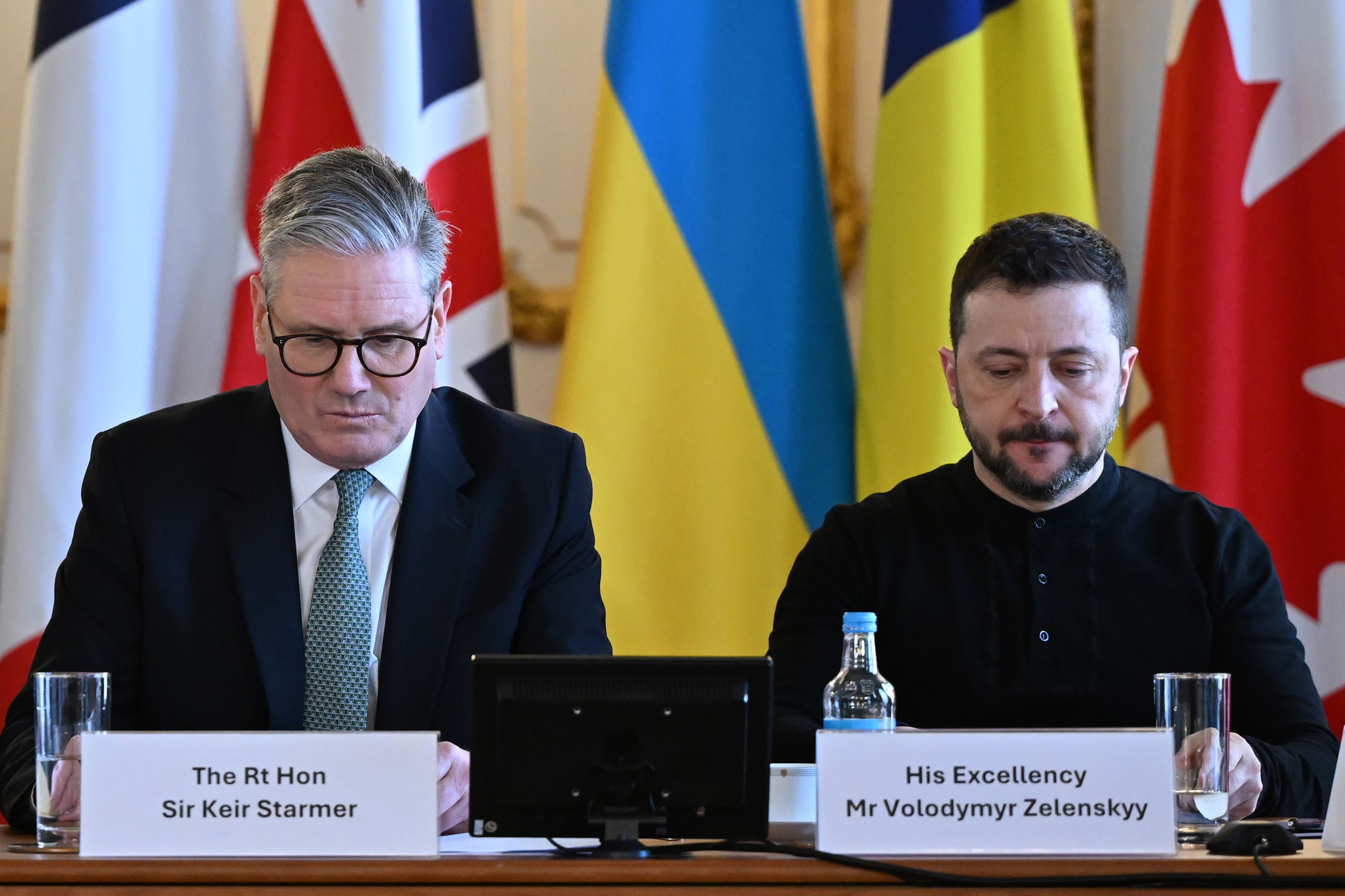 Prime Minister Sir Keir Starmer and Ukrainian President Volodymyr Zelensky (Justin Tallis/PA)