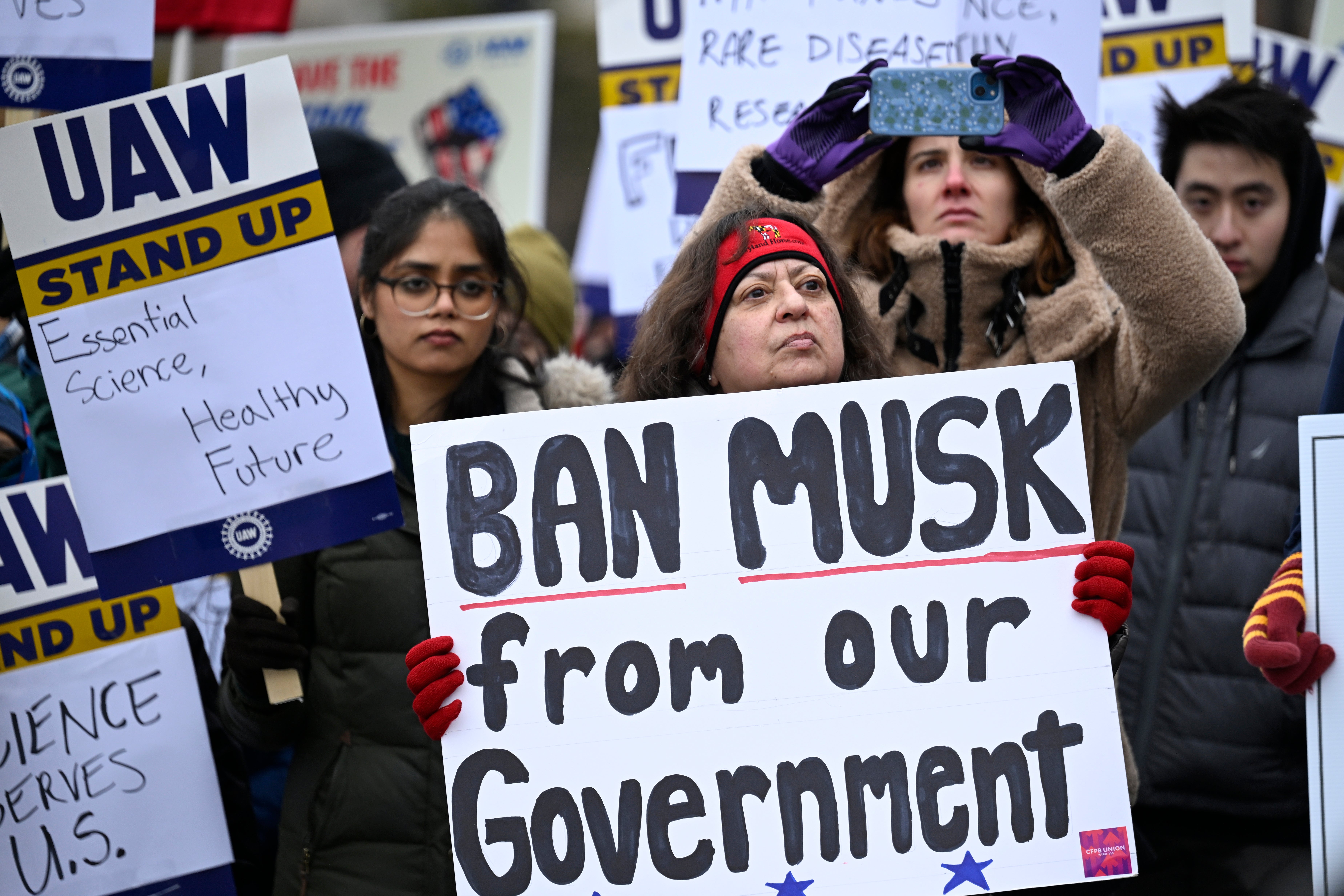 Protests have taken places outside of several government agencies targeted by Elon Musk and DOGE.