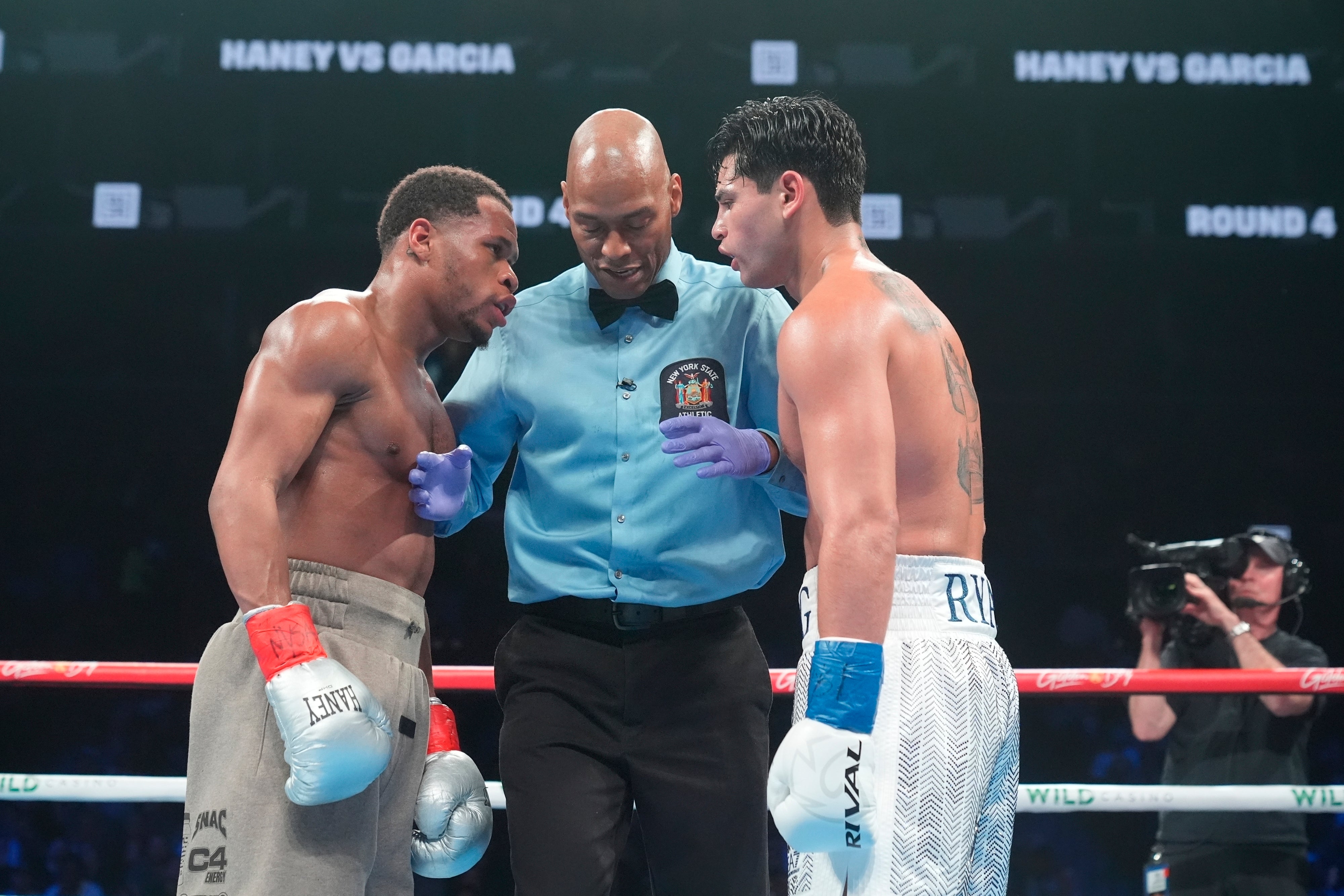 <p>Devin Haney (left) and Ryan Garcia clashed in the ring in 2024</p>