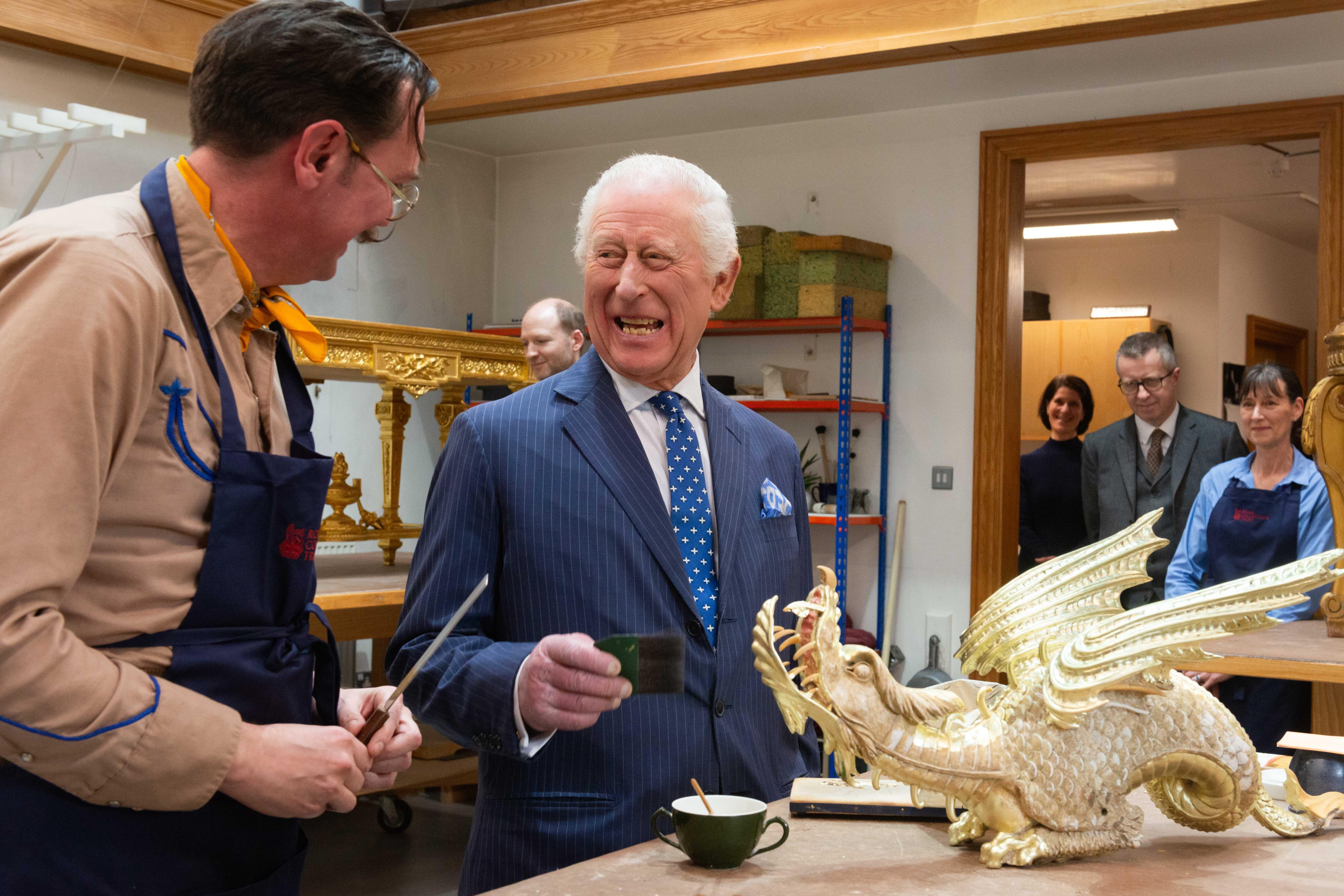 The King visited Royal Collection Trust’s Decorative Arts conservation workshop in London (Royal Collection Enterprises Limited 2025/Royal Collection Trust/PA)