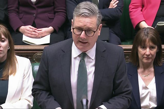 <p>Prime Minister Sir Keir Starmer accused of lying during PMQs (House of Commons/PA)</p>