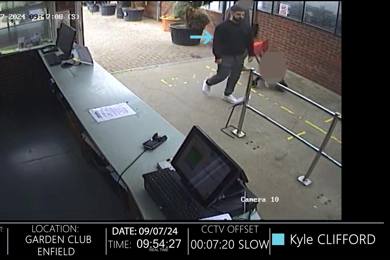 CCTV screengrab of Kyle Clifford at a garden centre in Enfield on the morning of the day of the murders (Hertfordshire Police/PA)