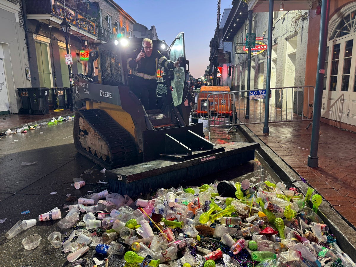 How New Orleans cleans up the waves of trash left behind after Mardi Gras