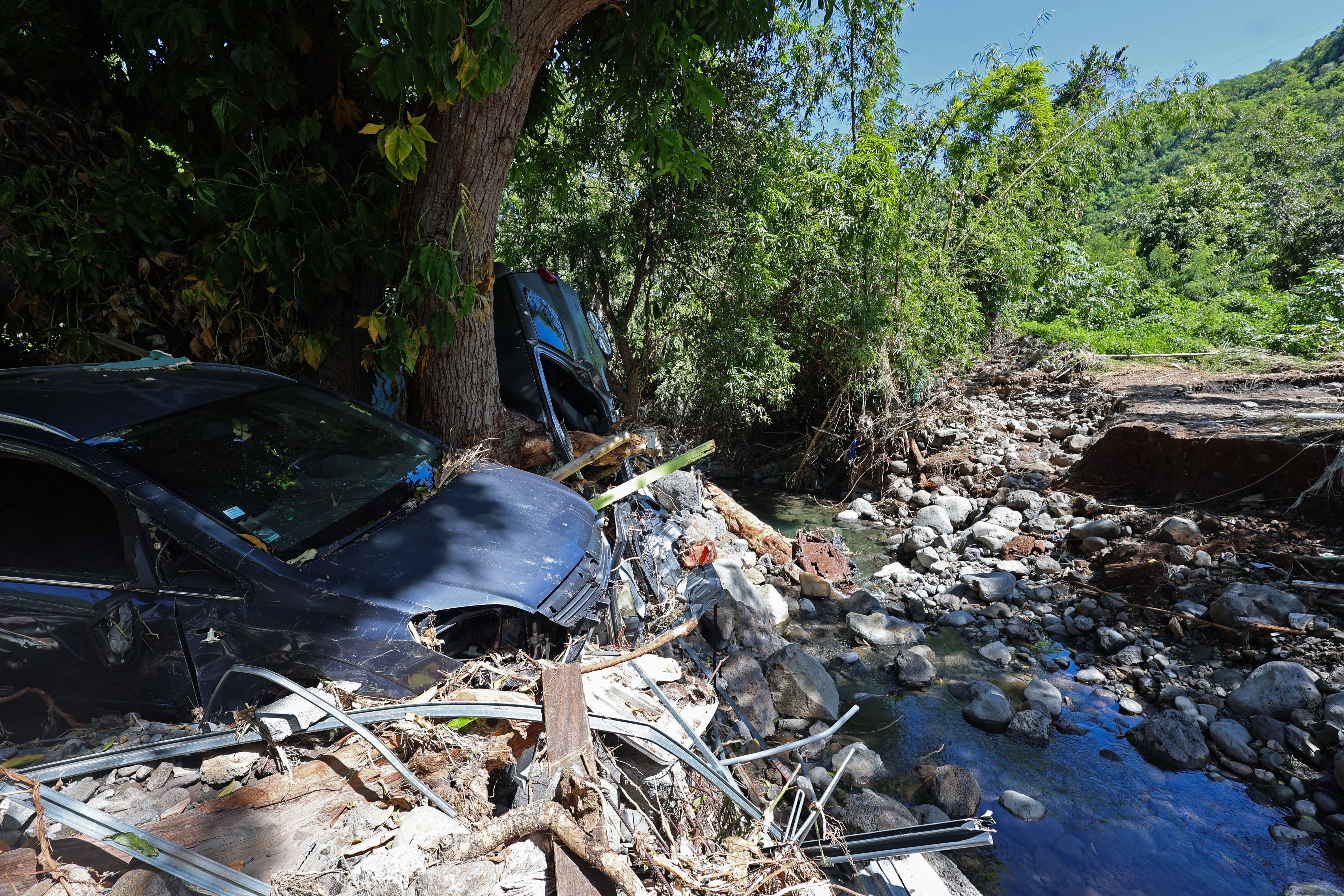 Floods and mudslides ravaged the Indian Ocean island