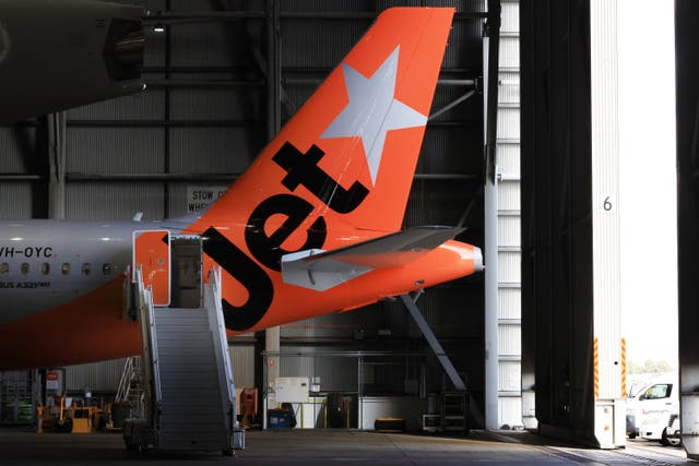 <p>File: A Jetstar aircraft is seen in Sydney</p>