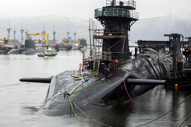 <p>The Trident missiles which carry the UK’s nuclear warheads are US-designed and loaded on to Vanguard submarines in Georgia</p>
