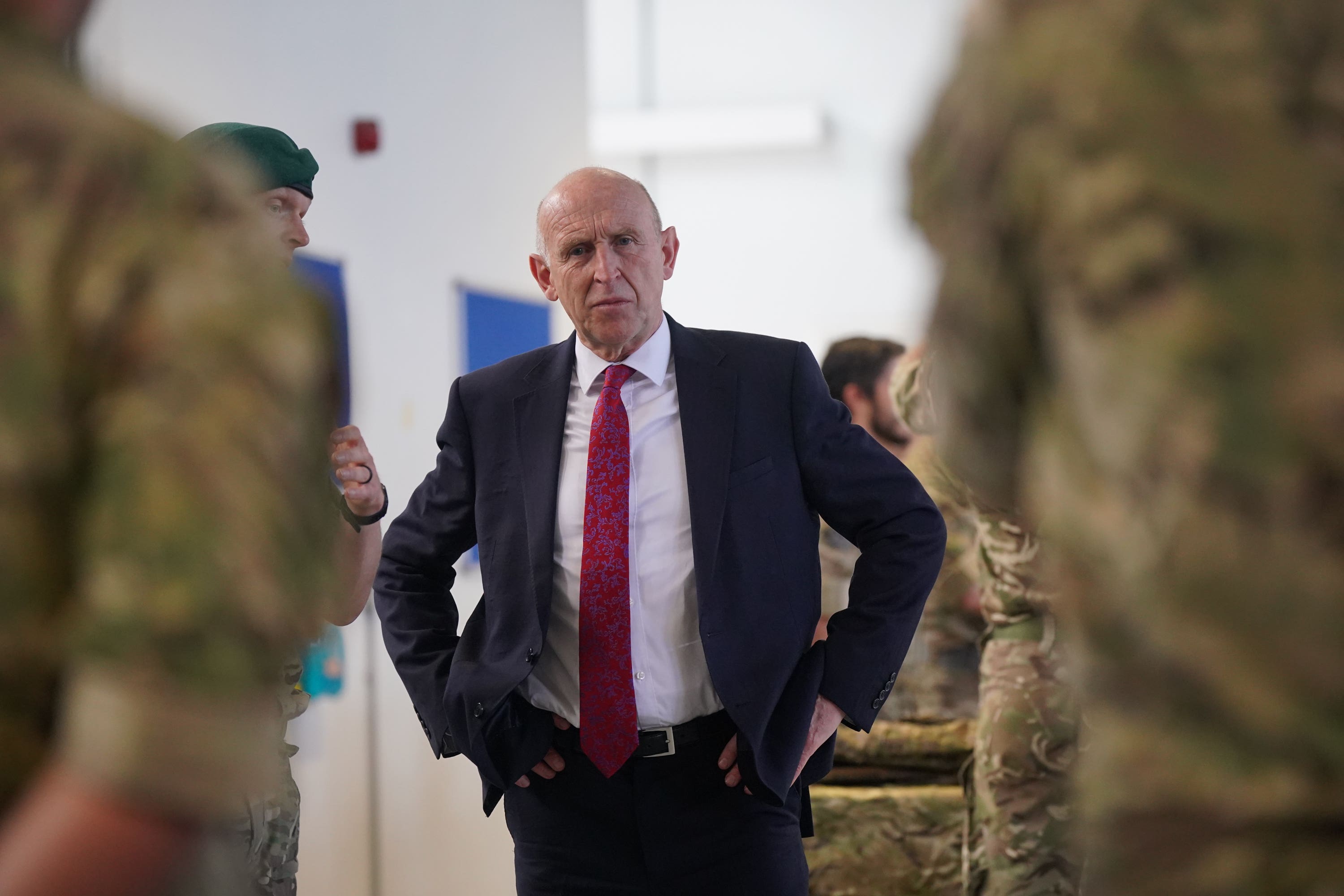 Defence Secretary John Healey is meeting his US counterpart Pete Hegseth (PA)