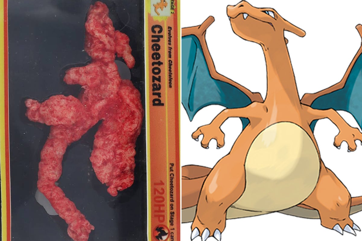 pokemon cheetos cards A Flamin' Hot Cheeto Shaped Like a Pokmon Just Sold for $90,000