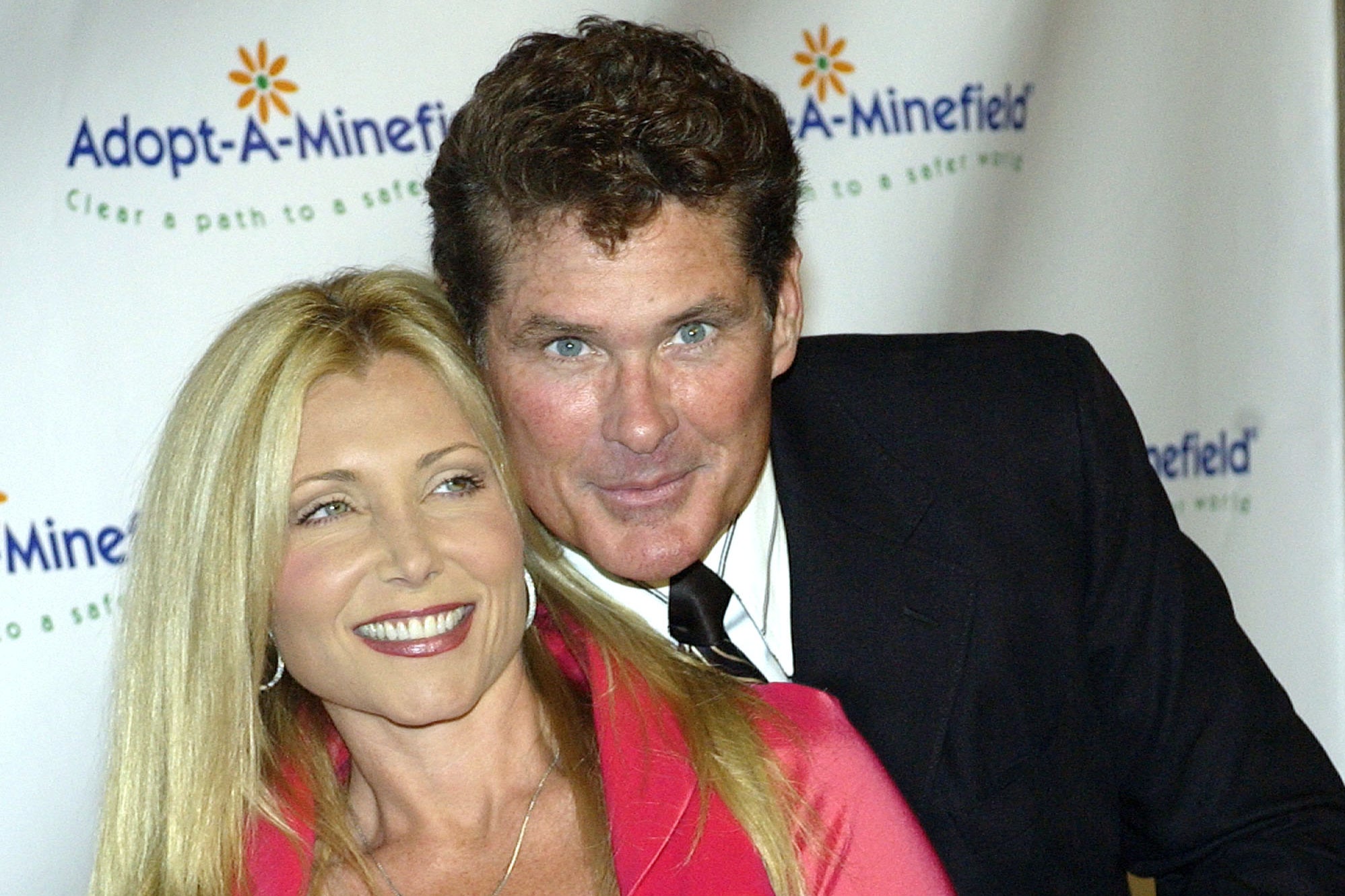 Pamela Bach and then-husband David Hasselhoff pictured in 2003