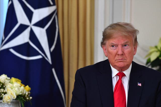 <p>U.S. President Donald Trump at Winfield House, London in 2019</p>