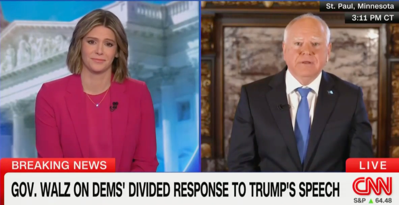 Tim Walz told CNN's Kasie Hunt the 'voting public' is leading the Democratic party