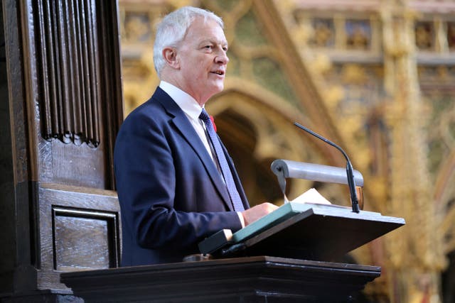 <p>File New Zealand's High Commissioner to the United Kingdom Phil Goff speaks at a commemoration service on Anzac Day at Westminster Abbey, London</p>