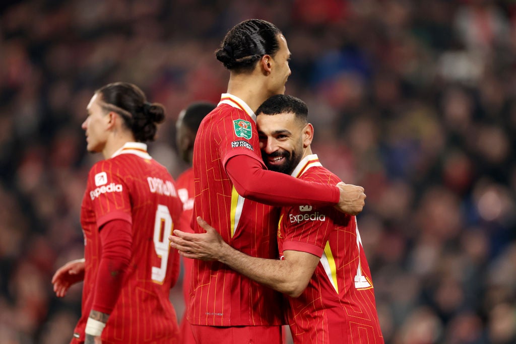 Salah and Van Dijk have played in all 28 of Liverpool’s games this season