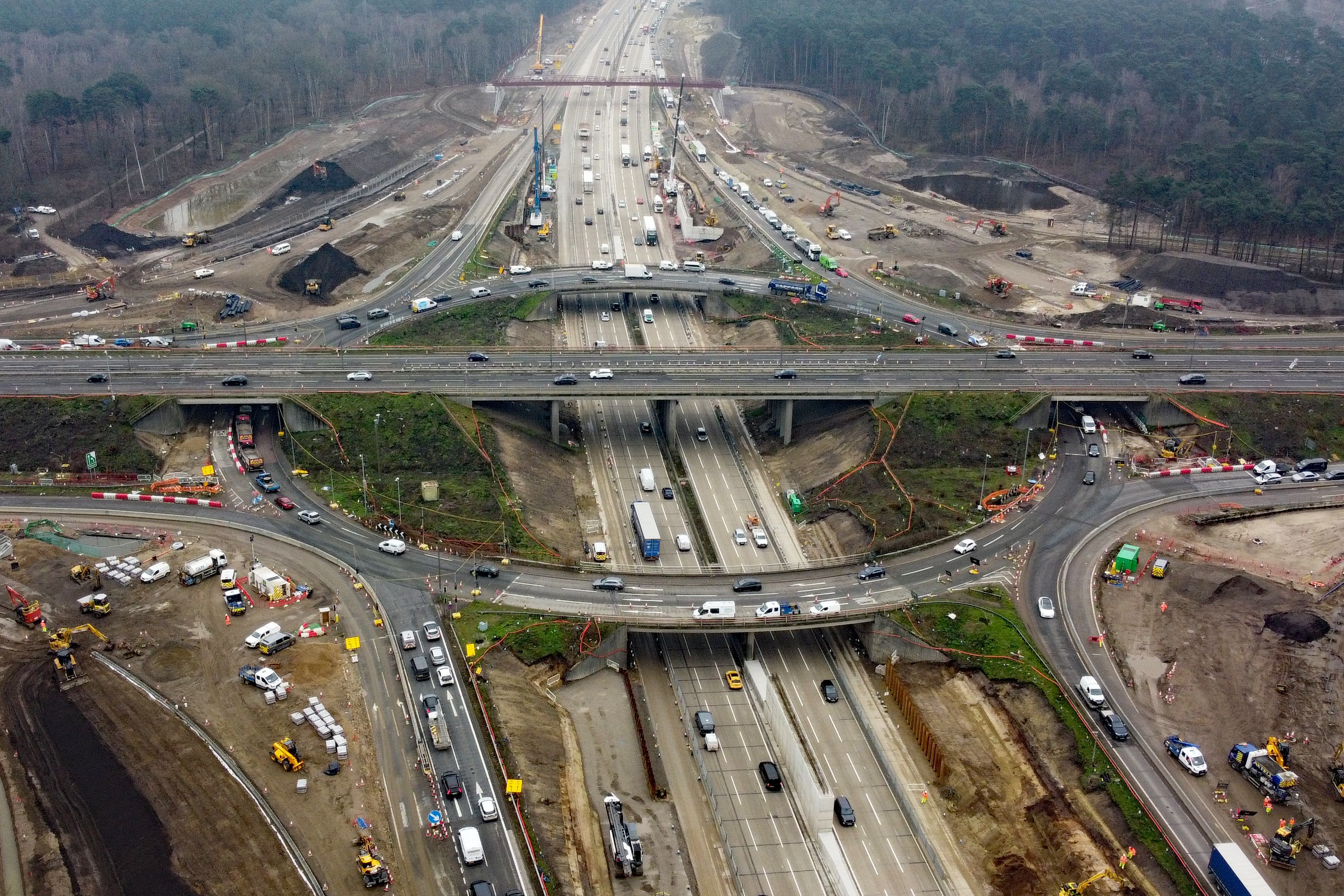 A section of the M25 will be closed from 9pm on Friday until 6am on Monday as part of a delayed £317 million project (Gareth Fuller/PA)