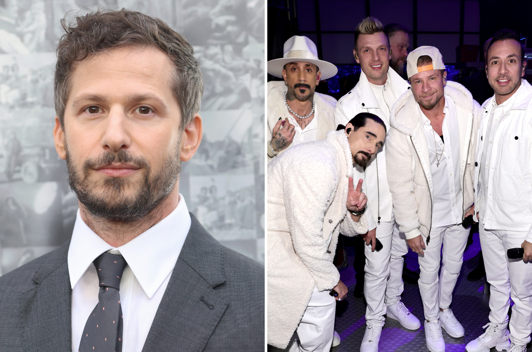 Andy Samberg recalled an awkward bathroom run-in with a member of The Backstreet Boys at 'SNL50'