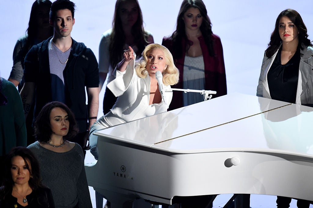 Lady Gaga performs 'Til It Happens to You' at the Oscars in 2016