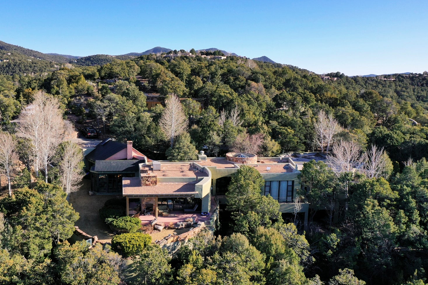 The house owned by actor Gene Hackman and his wife Betsy Arakawa in Santa Fe