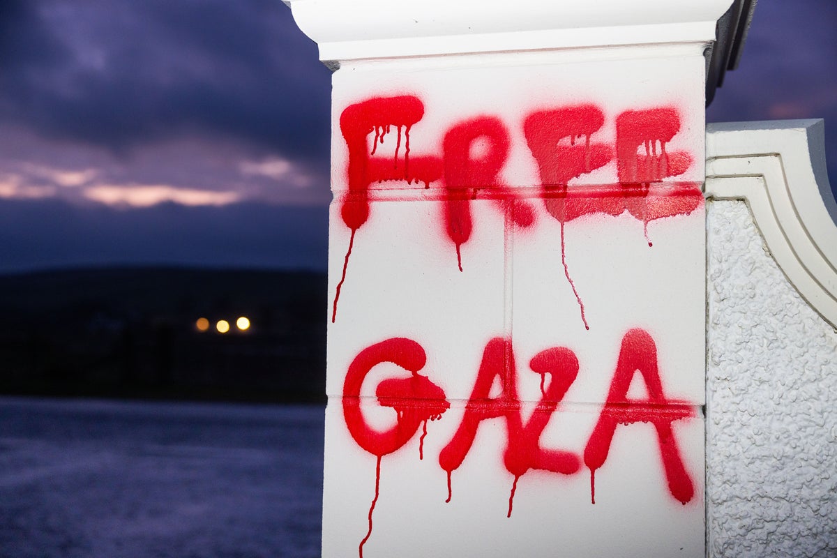 Trump golf course vandalized over his Gaza ‘ethnic cleansing’ threat: Live
