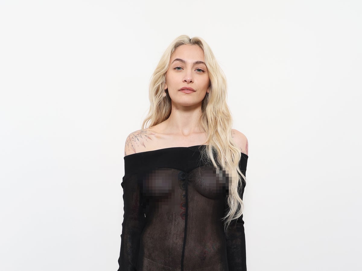 paris jackson black sheer dress Paris Jackson at Stella McCartney Fashion Show 2023
